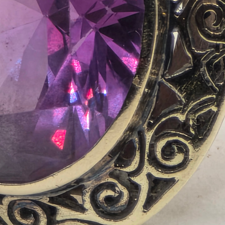14k Gold & (est.)5 Carat Oval Amethyst Cocktail Ring