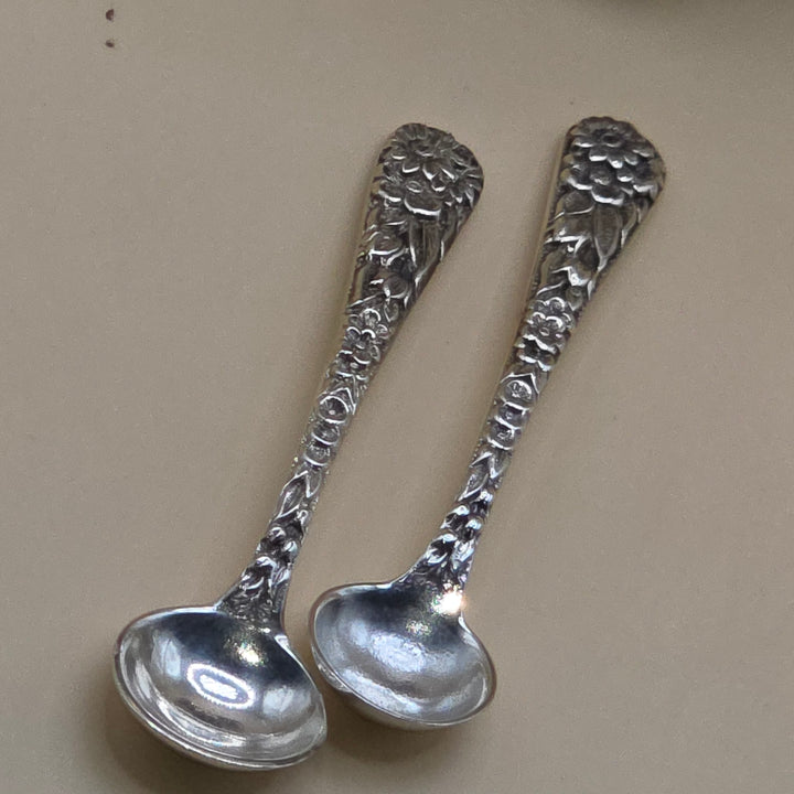 Antique Silver & Amber Art Deco Spice or Caviar Menage Server