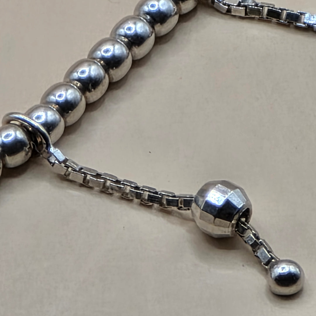 14K White Gold, 8 Drop Chandelier Necklace