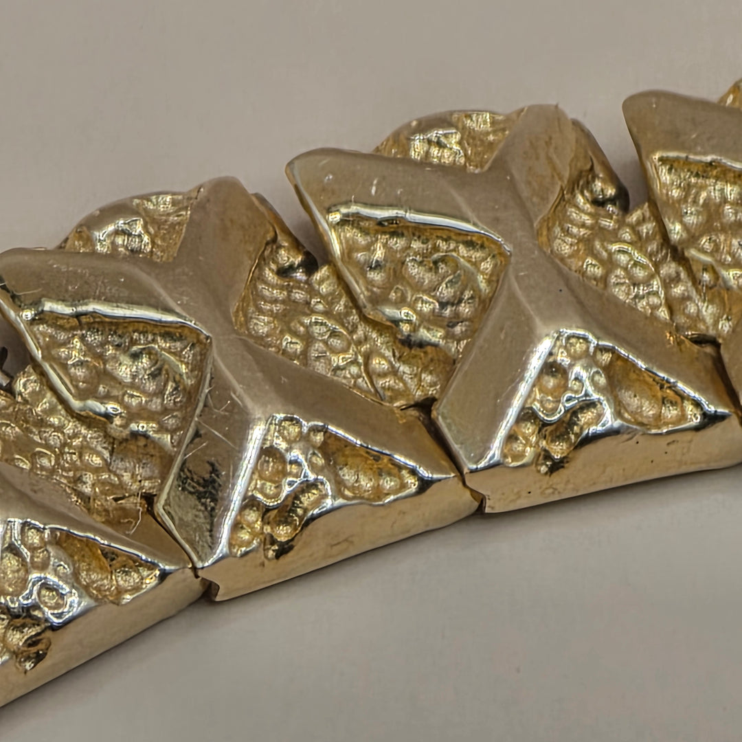 14K Gold Dichotomy Chunky Statement Bracelet