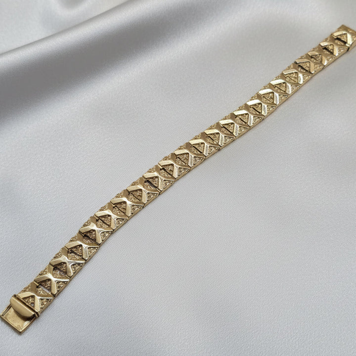 14K Gold Dichotomy Chunky Statement Bracelet