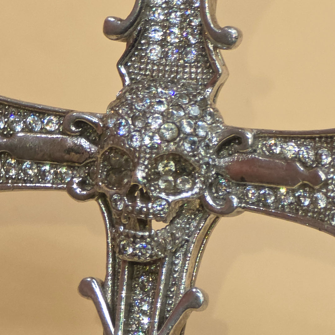 Sterling Silver "Triumph Over Death" Gothic Cross Necklace