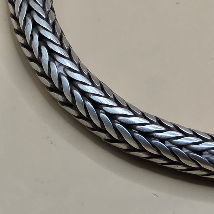 Vintage Suarti Bali Sterling Silver Wheat Link Choker