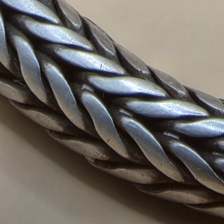 Vintage Suarti Bali Sterling Silver Wheat Link Choker