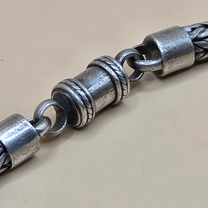 Vintage Suarti Bali Sterling Silver Wheat Link Choker