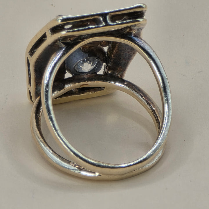 14K Tri-Color Gold & Diamond Hibiscus Statement Ring