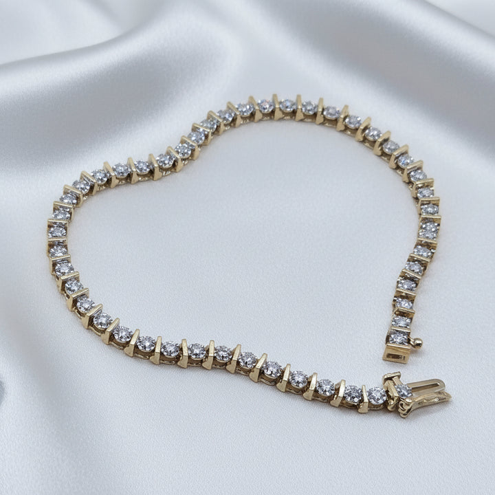 14K Gold & Diamond Hybrid Set Diamond Tennis Bracelet