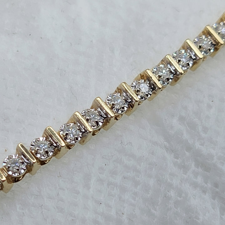 14K Gold & Diamond Hybrid Set Diamond Tennis Bracelet