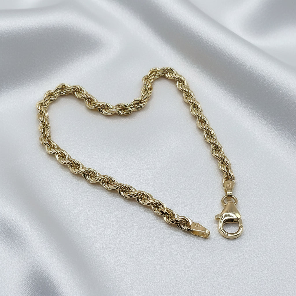 Classic 14K Yellow Gold Rope Bracelet