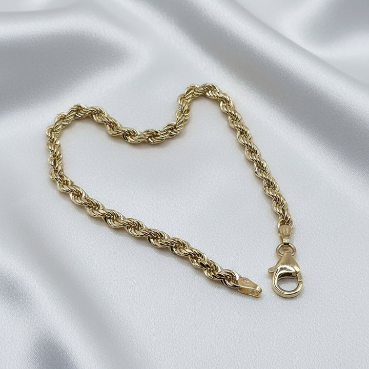Classic 14K Yellow Gold Rope Bracelet