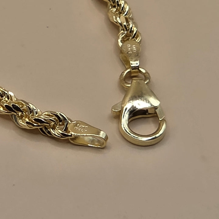 Classic 14K Yellow Gold Rope Bracelet