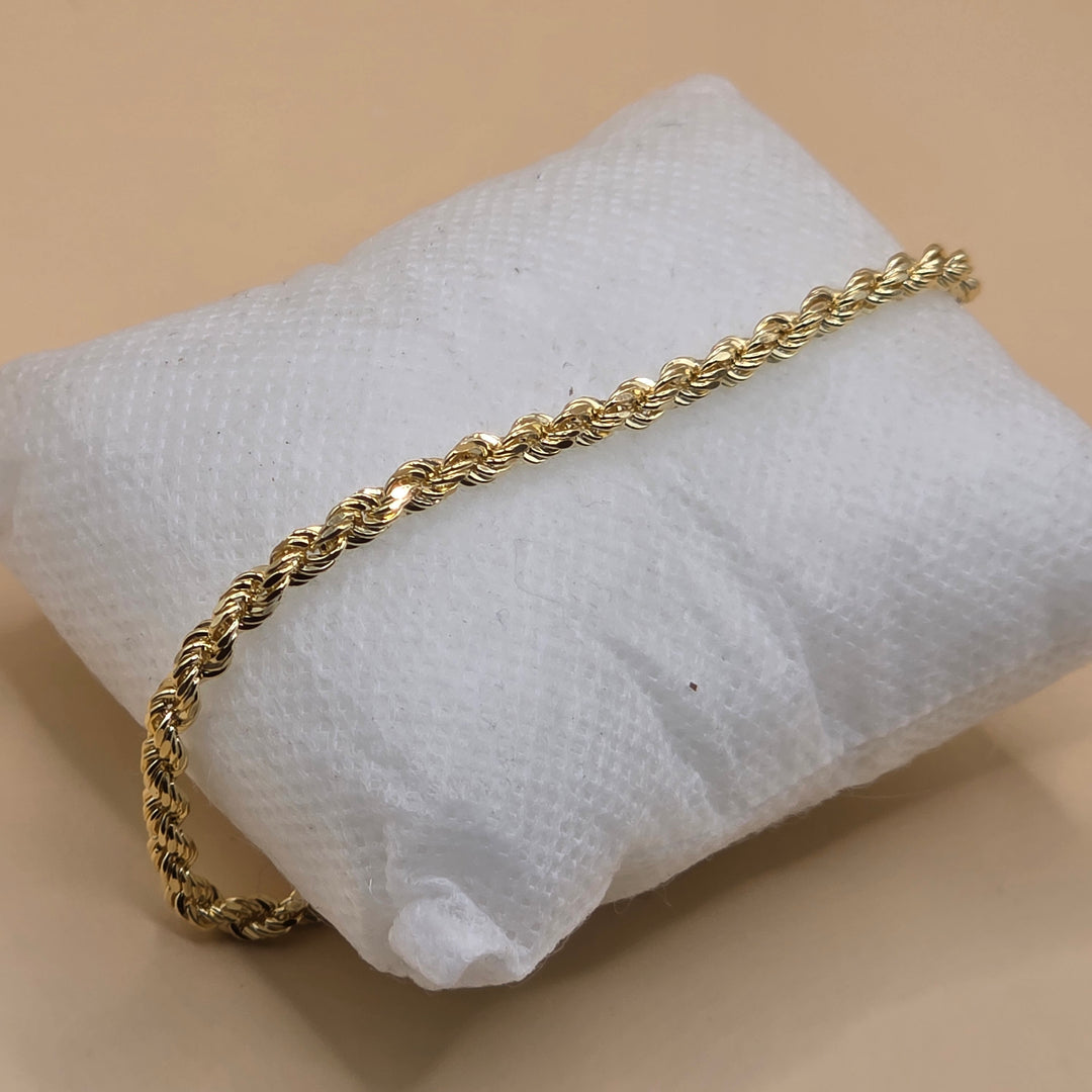 Classic 14K Yellow Gold Rope Bracelet