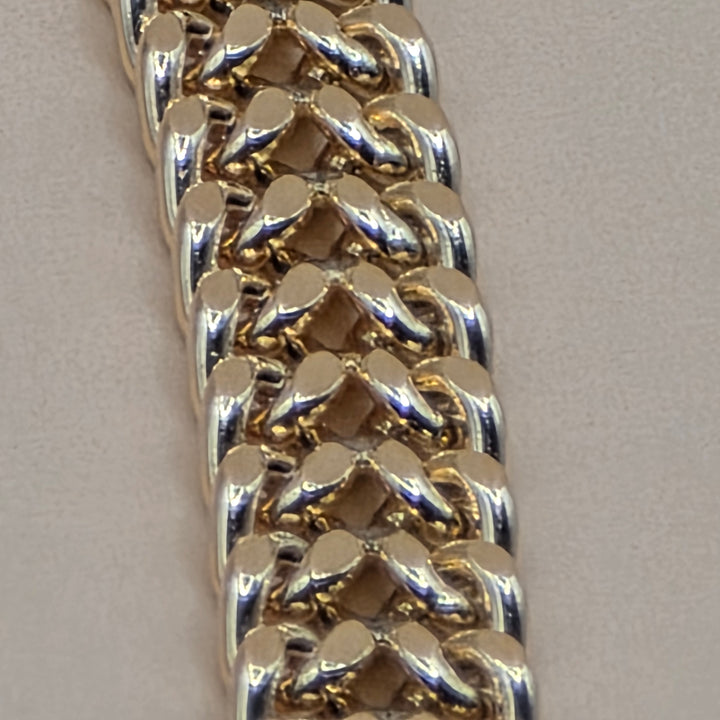 Elegant 14K Gold, Double Cuban Link Evening Bracelet