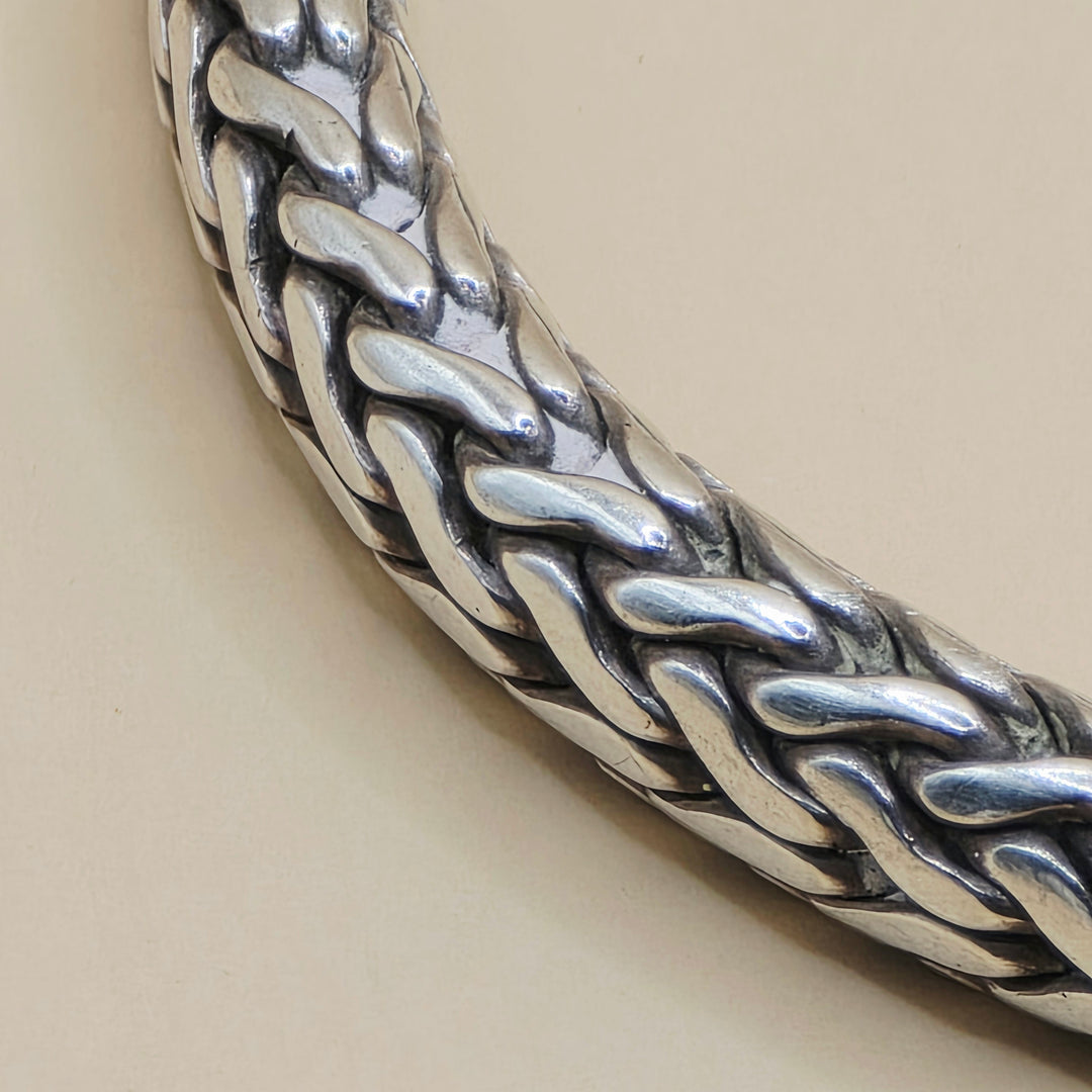Slender Wheat Link Sterling Silver Bracelet