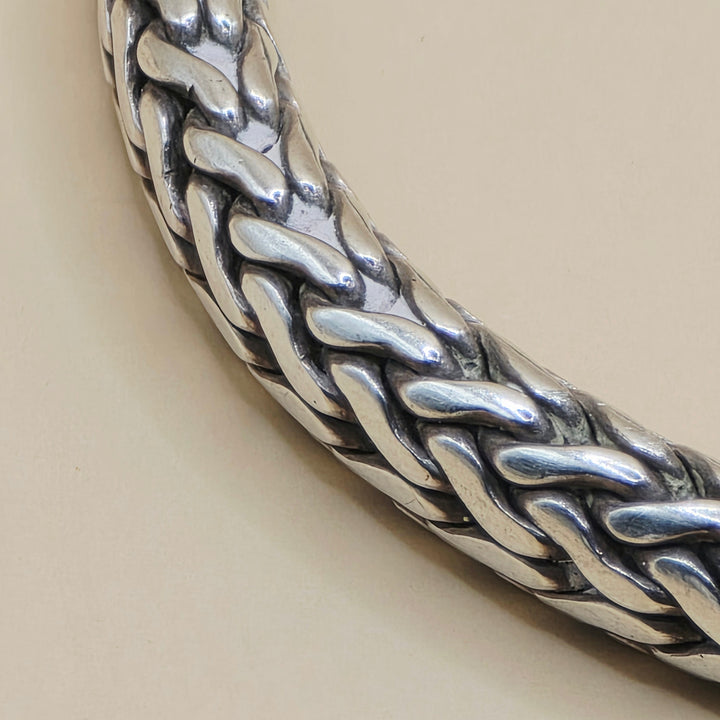 Slender Wheat Link Sterling Silver Bracelet