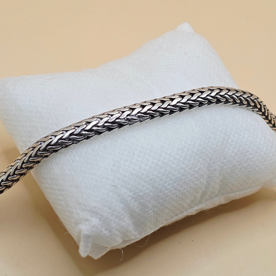 Slender Wheat Link Sterling Silver Bracelet