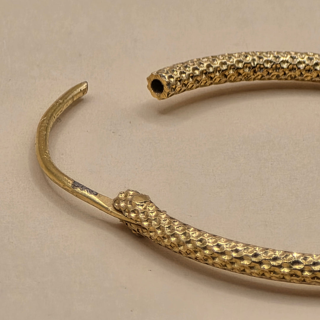 22K Gold Textured Medium Hoop Earrings