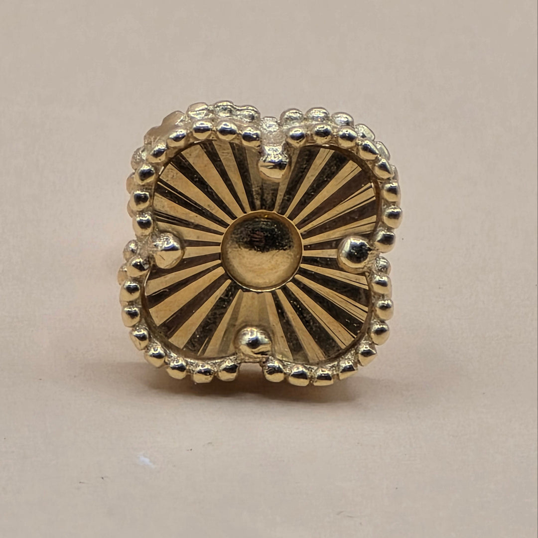 18K Gold Van Cleef & Arpels Style Stud Earrings