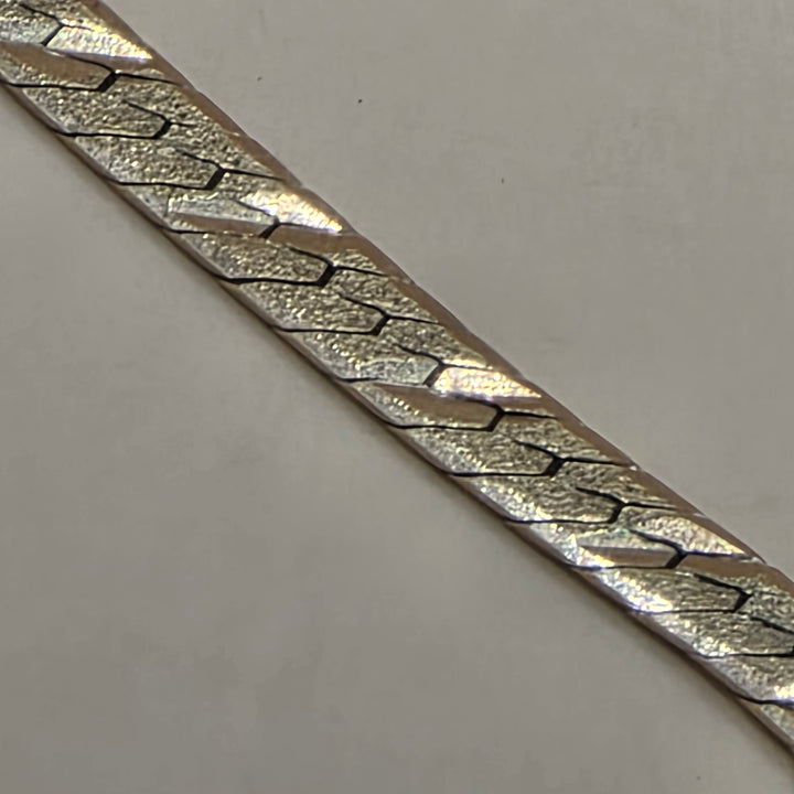 14K Gold 2-in-1 Geneva V Herringbone Necklace