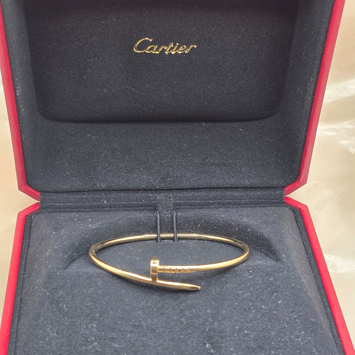 Authentic Cartier 18K Gold Juste un Clou Bracelet w Box & Papers