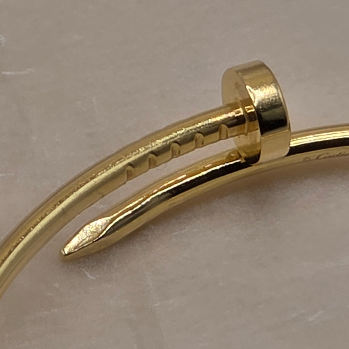 Authentic Cartier 18K Gold Juste un Clou Bracelet w Box & Papers