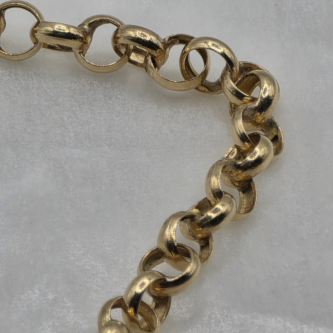 18K Gold Large Loop Traditional Chain Link Choker