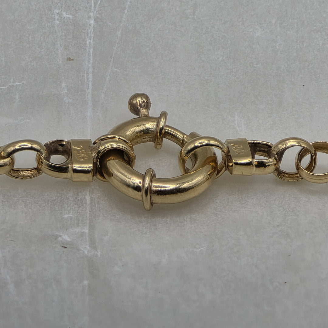 18K Gold Large Loop Traditional Chain Link Choker