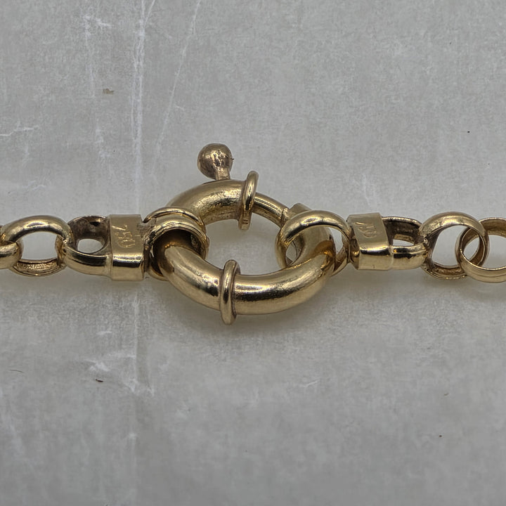 18K Gold Large Loop Traditional Chain Link Choker