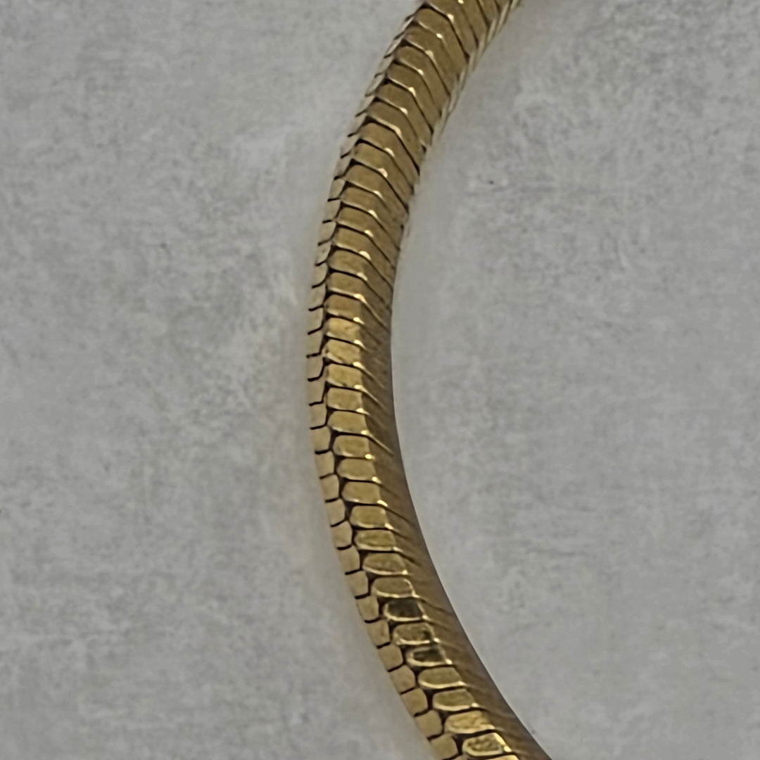 Mixed 14k & 18K Yellow Gold Asymmetrical Heart Necklace