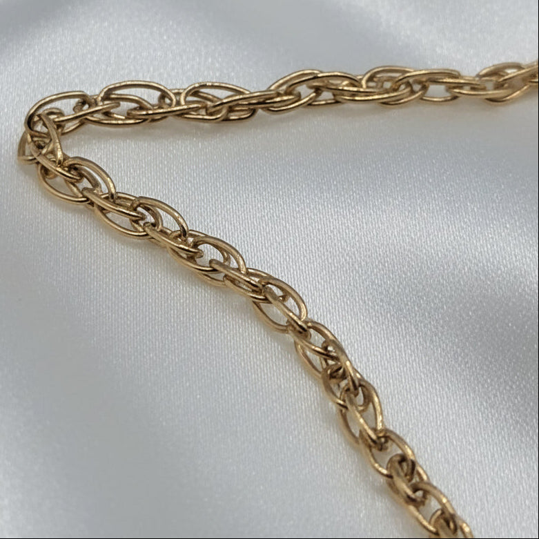 14K Gold Graduated Sliding Bead Necklace