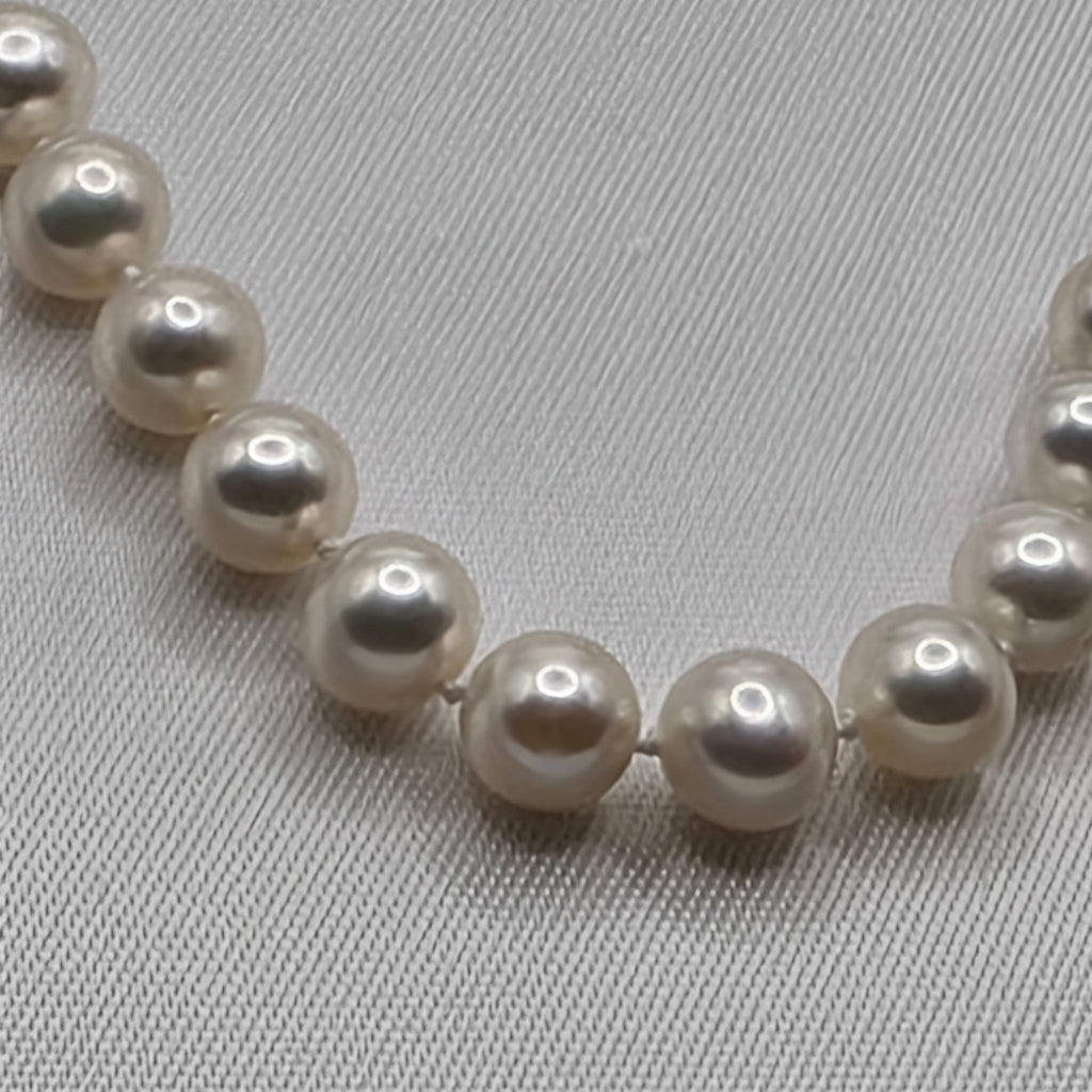 14K Gold Fortunoff Choker Length Pearl Necklace