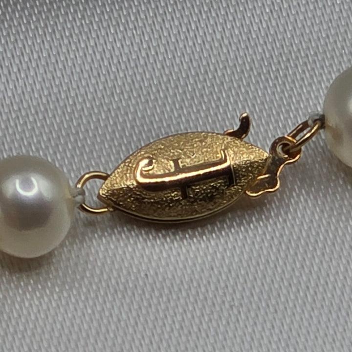 14K Gold Fortunoff Choker Length Pearl Necklace