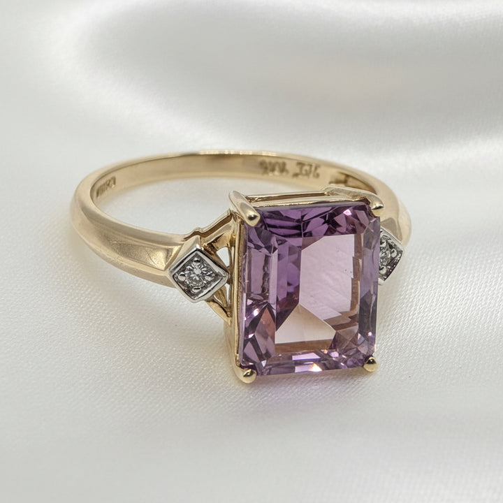 14k Gold, Ametrine & Diamond Elegant Statement Ring