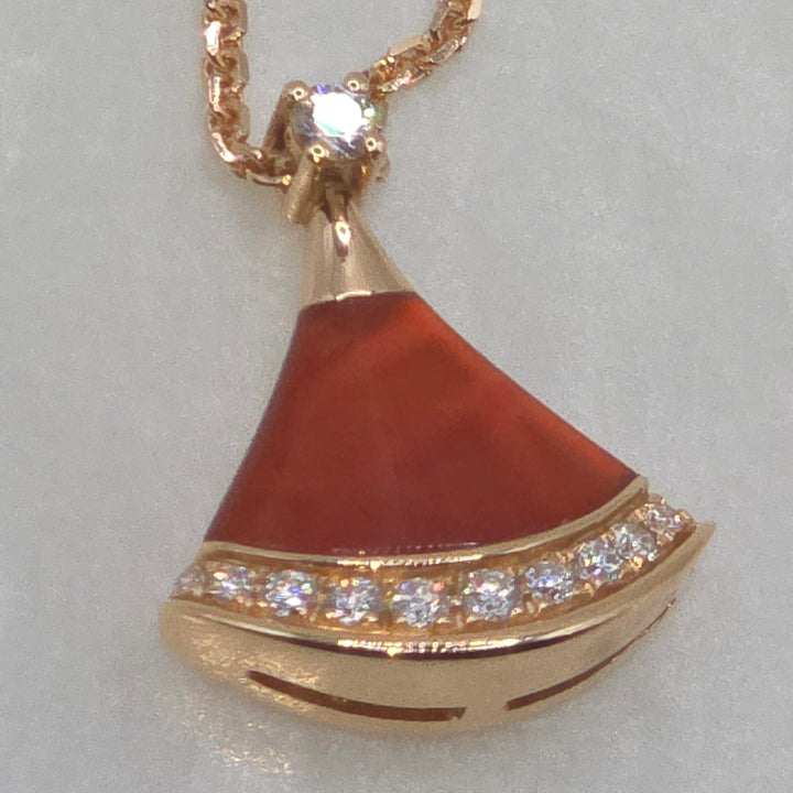 Authentic 18K Rose Gold BVLGARI Divas' Dream Necklace w Papers
