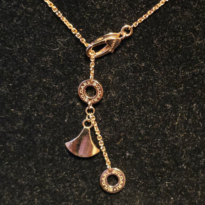 Authentic 18K Rose Gold BVLGARI Divas' Dream Necklace w Papers