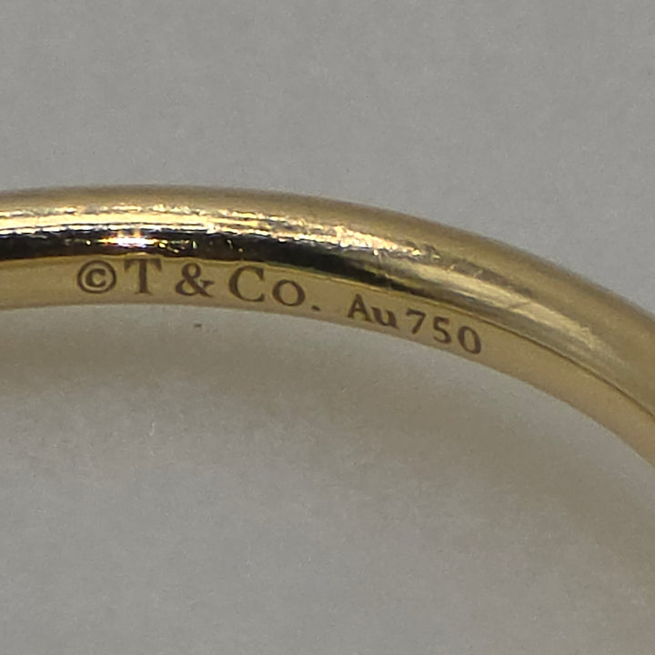 Authentic Tiffany & Co 18K Gold & Diamond T Ring