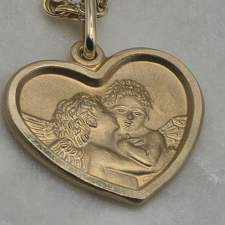 14K Gold "A Mother's Cherished Love" Hearts Necklace