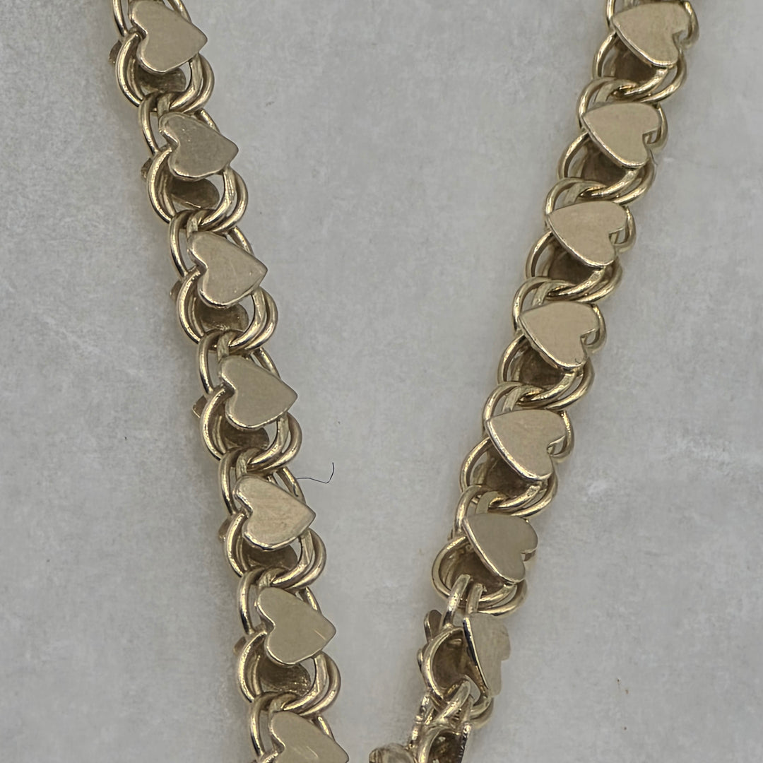 14K Gold "A Mother's Cherished Love" Hearts Necklace