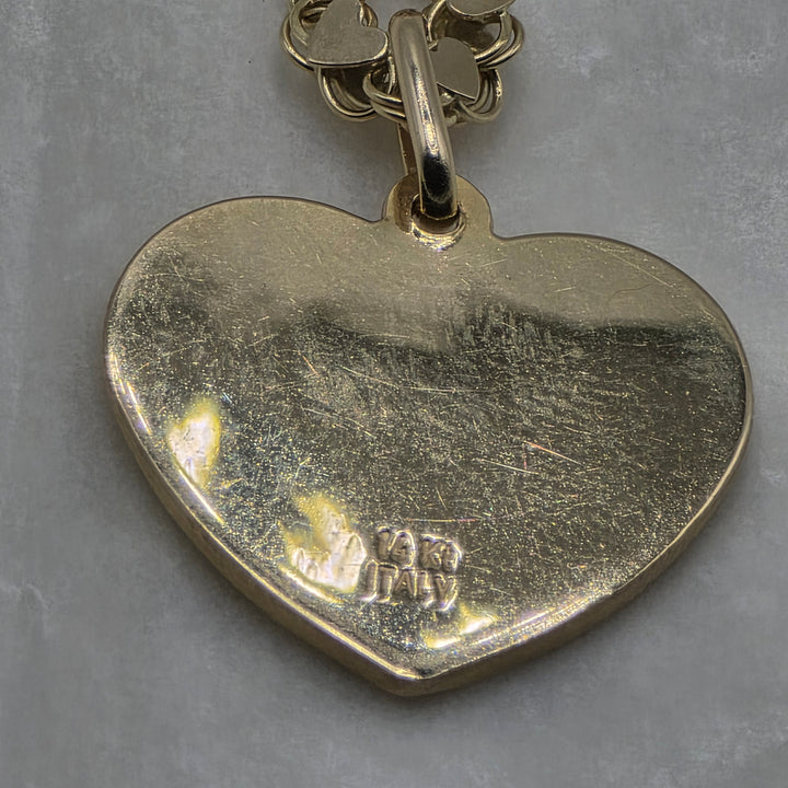 14K Gold "A Mother's Cherished Love" Hearts Necklace