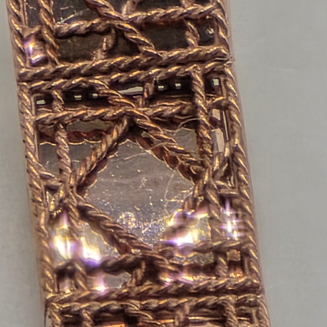 Authentic DIOR 18K Pink Gold Triple Panel Drop Earrings