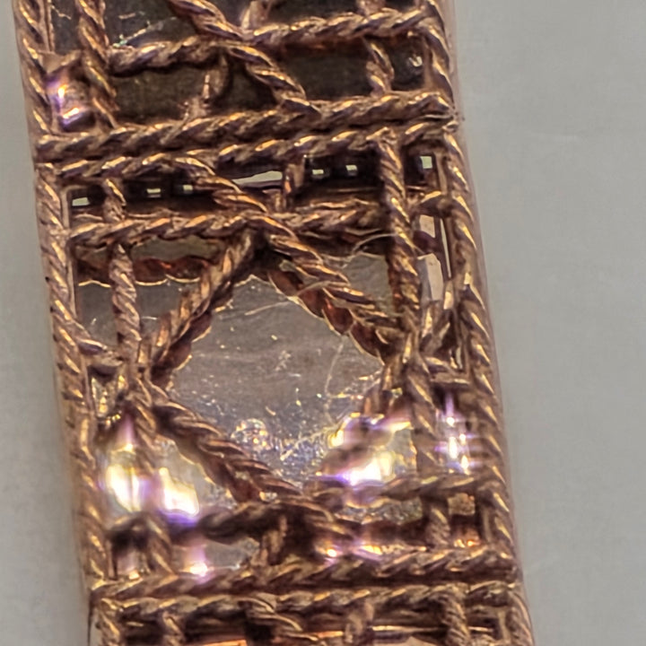 Authentic DIOR 18K Pink Gold Triple Panel Drop Earrings