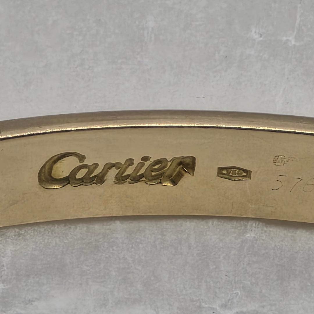 Authentic Cartier 18K Gold Love Bracelet w Box & Travel Pouch