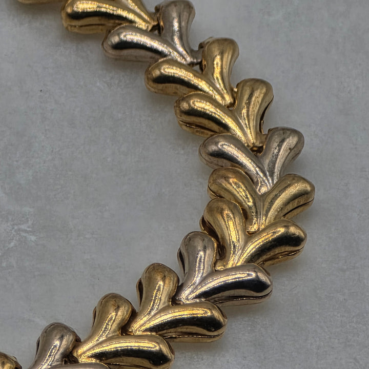 18K Gold Abstract Infinity Hearts Link Bracelet