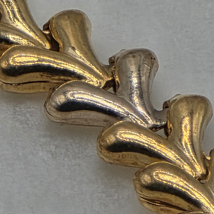 18K Gold Abstract Infinity Hearts Link Bracelet