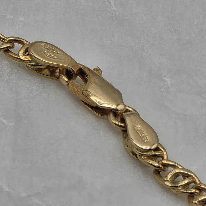 18K Gold Intertwined Cuban Link Bracelet
