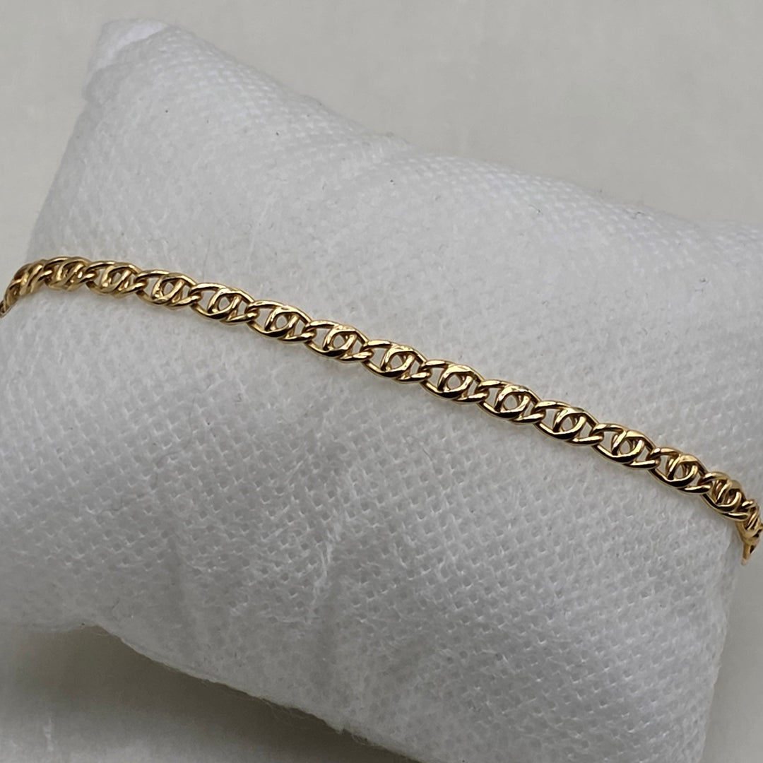 18K Gold Intertwined Cuban Link Bracelet