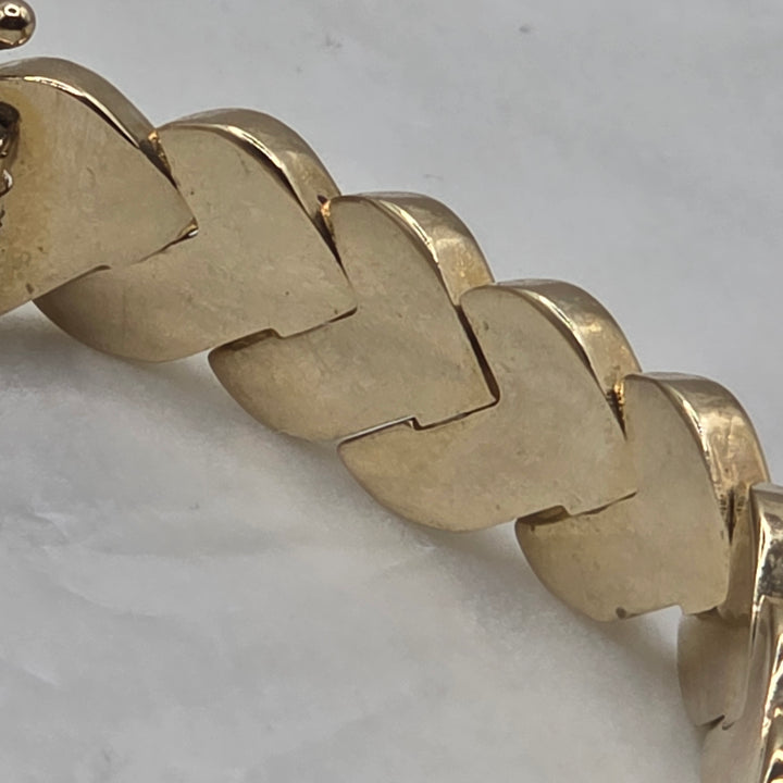 Heavy 14K Gold Double Braid Bracelet