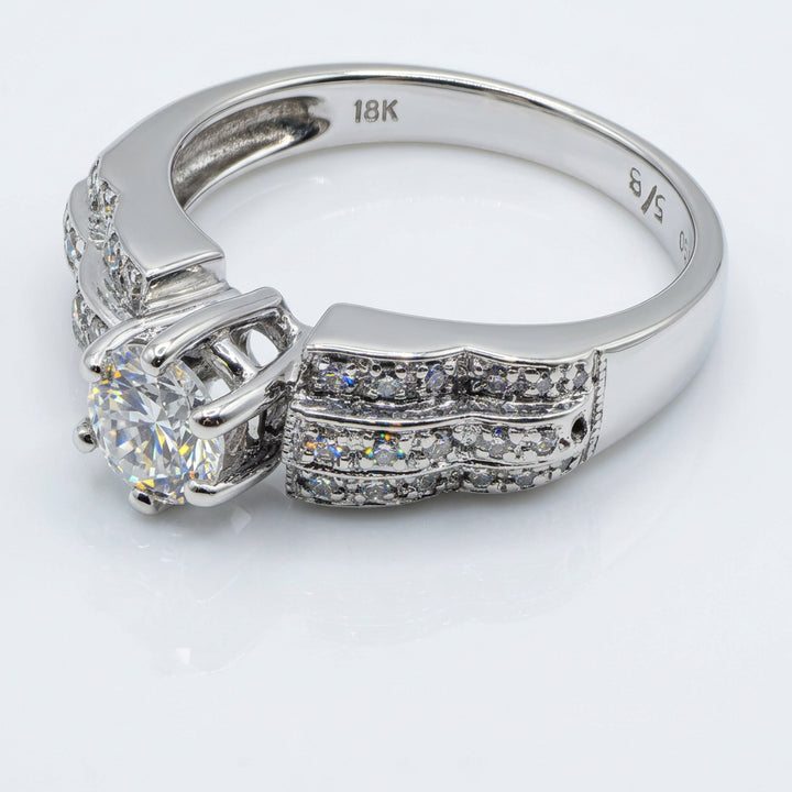 18K Gold & Diamond Encrusted Statement or Engagement Ring
