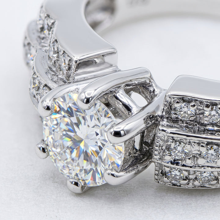 18K Gold & Diamond Encrusted Statement or Engagement Ring