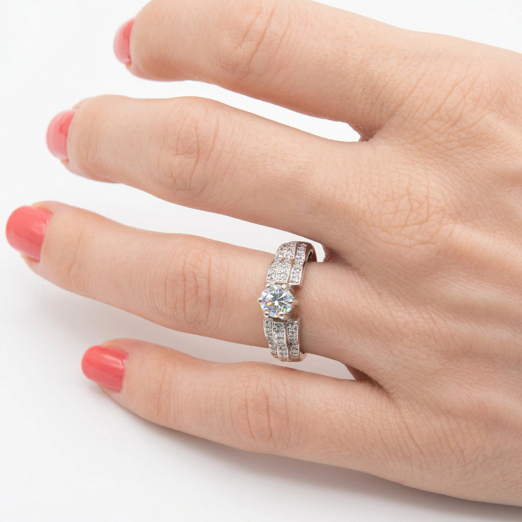 18K Gold & Diamond Encrusted Statement or Engagement Ring